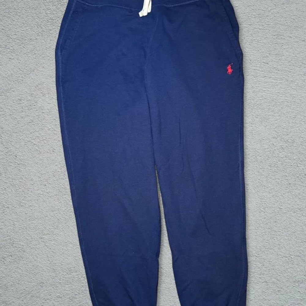Polo Ralph Lauren Mens Navy Blue Fleece Sweatpants Joggers Pony Logo Size M